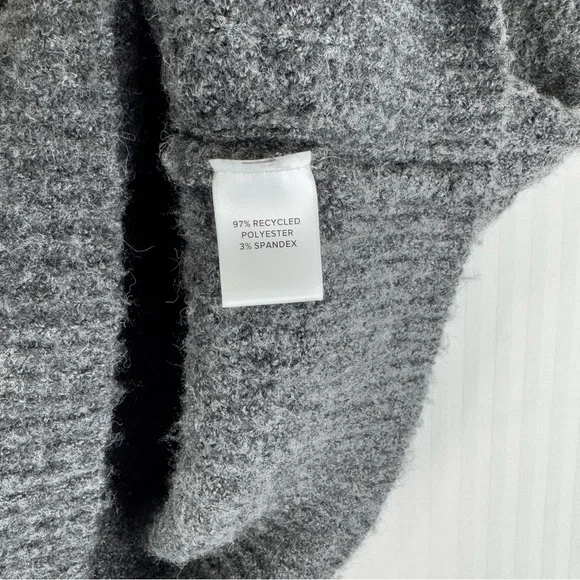 Evereve Avery Gray Cable Tank Sleeveless Mock-Neck Sweater  Vest Size Medium - Picture 4 of 4